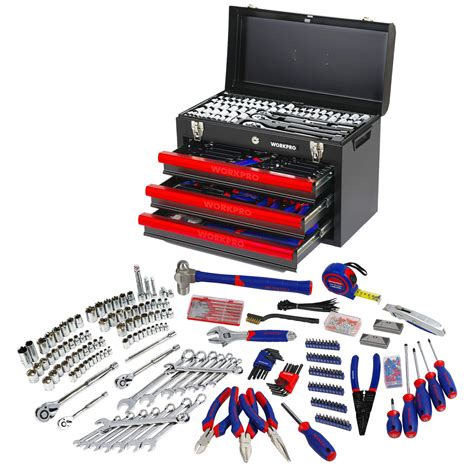 mechanics tool set w metal hand box|Amazon.com: Tool Sets For Mechanics With Tool Box.